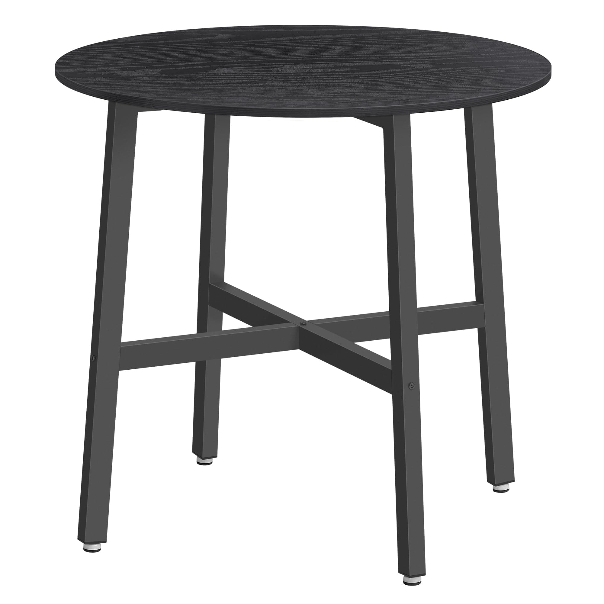 VASAGLE Esstisch klein, runder Küchentisch 🌟 Industrie-Design 🍽️ Ebenholzschwarz + Tintenschwarz