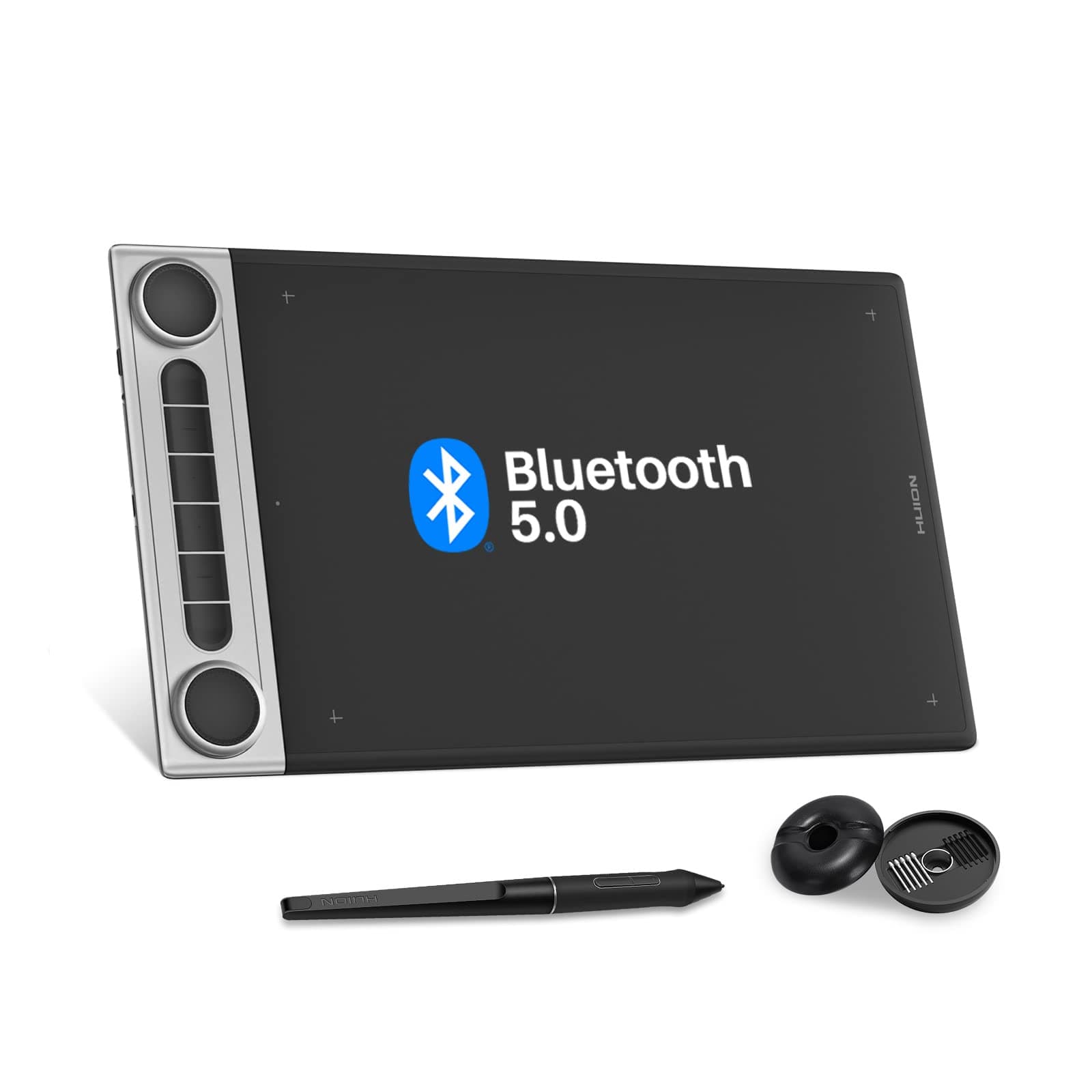 🎨 HUION Inspiroy Dial 2 Grafiktablett Bluetooth mit Dual Dial Controllern und 6 Programmierbaren Tasten Stifttablett