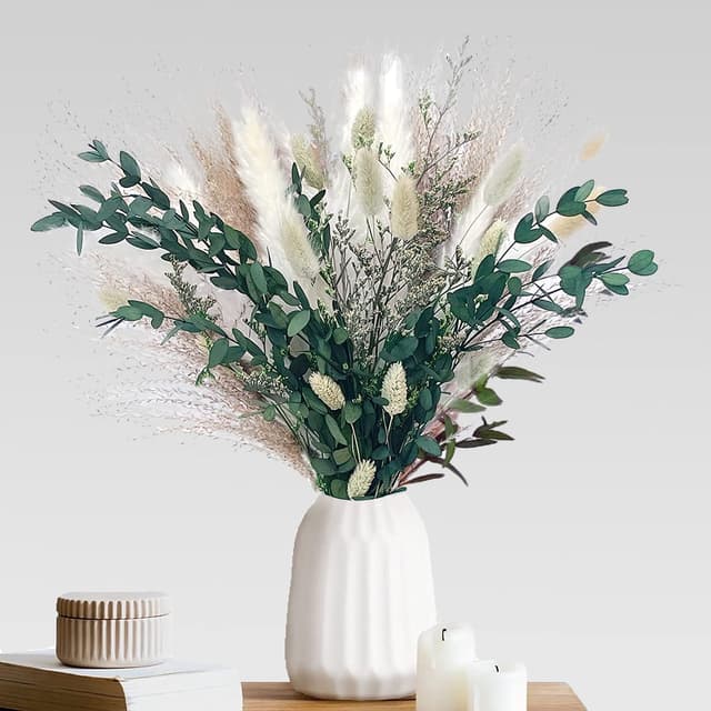 Natürliche Pampasgras Deko 65 Stück DIY Trockenblumen für Pampasgras Getrocknet Strauss 🌾🌸