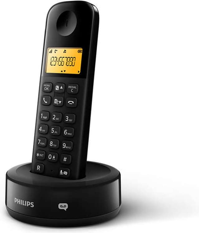 📞 Philips Schnurloses Telefon D1651B/01 - DECT Telefon mit Anrufbeantworter