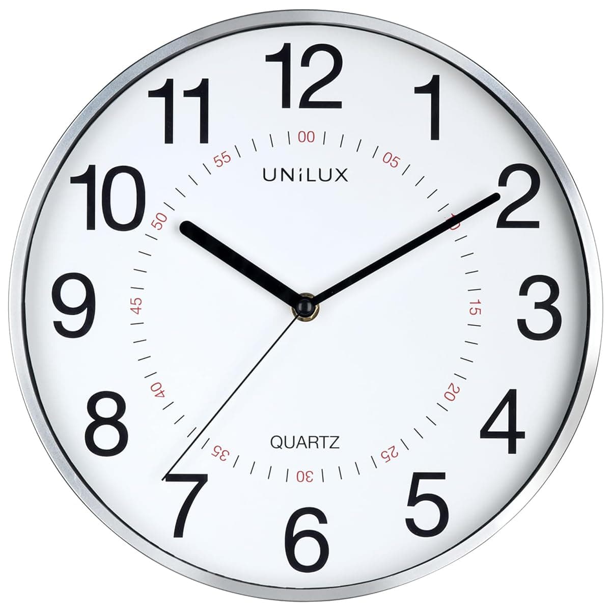 Unilux Wanduhr Aria mit Sekundenzeiger, modernes Ziffernblatt, 30.5 cm ⏰🕰️