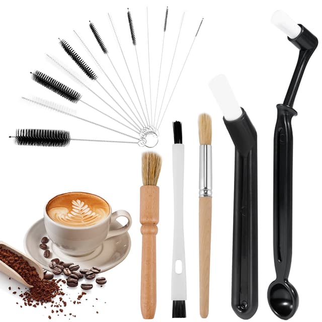 Kiperline Café Bross, 18-teiliges Set für Kaffeemühle, Reinigungsbürste für Kaffeemühle, Kaffeemaschine 🌟