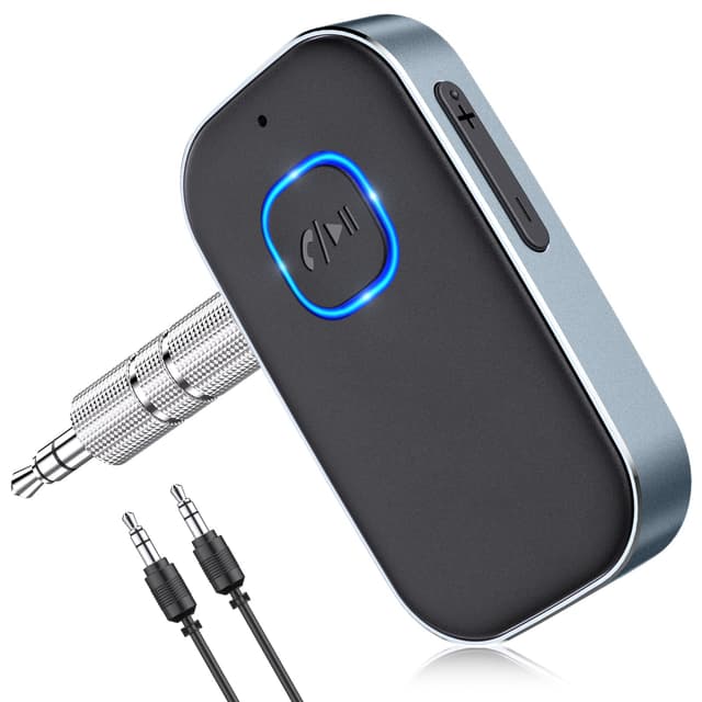 Glangeh Bluetooth 5.3 Adapter Auto - Lärmminderung 3,5mm Aux Bluetooth Adapter 🎵🔊