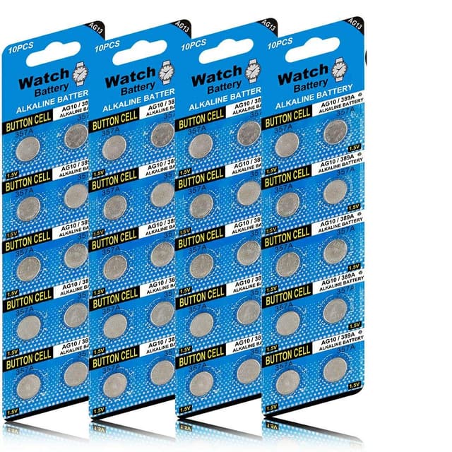 🔋 GutAlkaLi 40 Stück AG13 LR44 1.5V Alkaline Knopfzelle Batterien 🔋