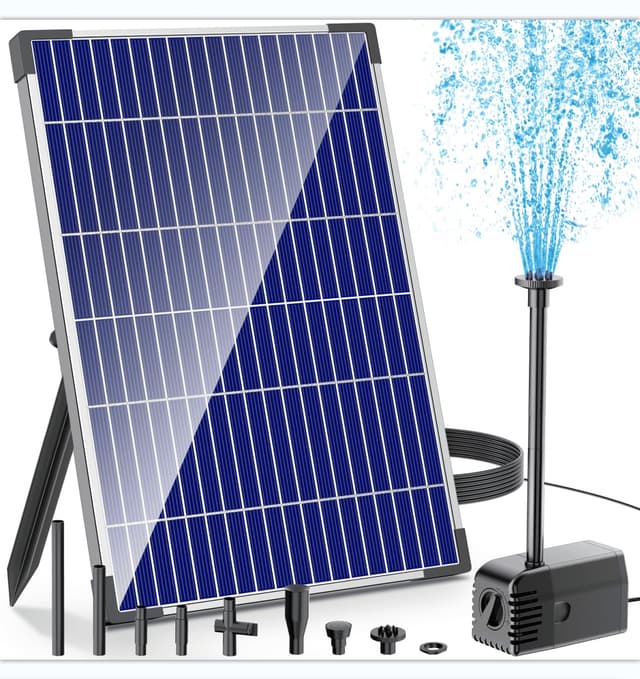 Biling Solar Teichpumpe mit Filter 12W 605L/H 🌞🌊