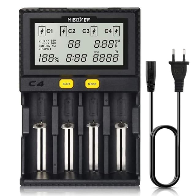 Universal Akku Ladegerät - 18650 Batterieaufladegerät mit 4 Schacht 🔋🔌