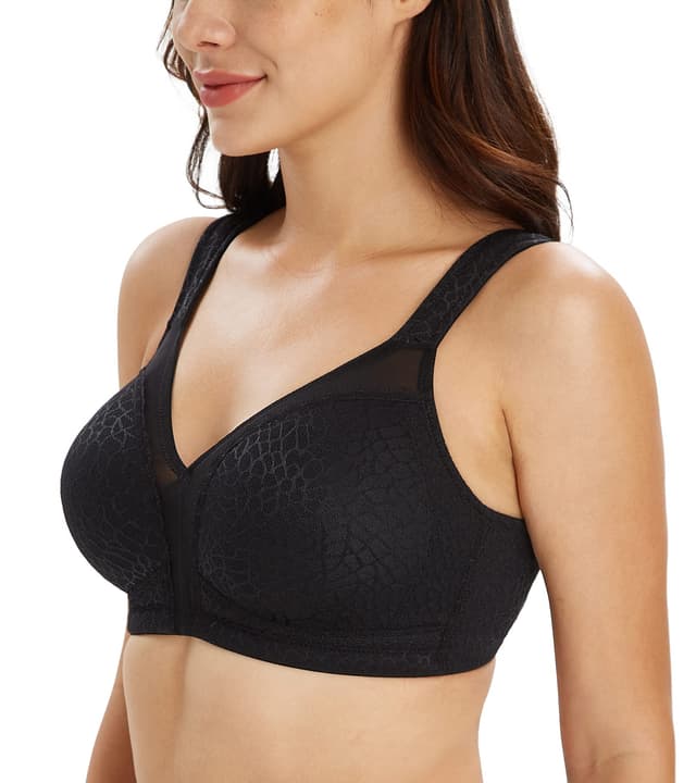 🌟 Lemorosy Damen Komfort Vollschalen BH 80D Schwarz - Deal des Tages! 🌟