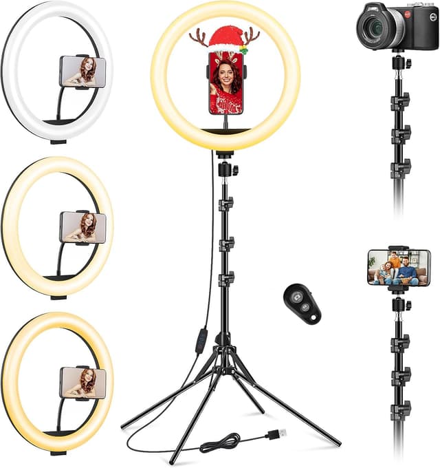 📸🔆 12 Zoll Ringlicht mit Stativ für Smartphone, 30,5 cm Ringleuchte für Fotografie