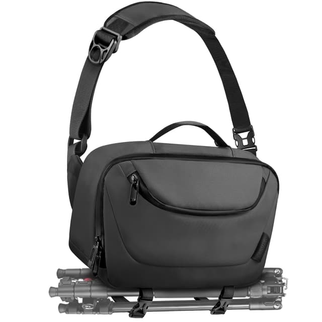 TAAOKA DSLR Kameratasche,SLR Fototasche, wasserdichte Kameratasche mit Stativhalterung, Umhängetasche für Fotografen(Schwarz) 1schwarz 📷🎒
