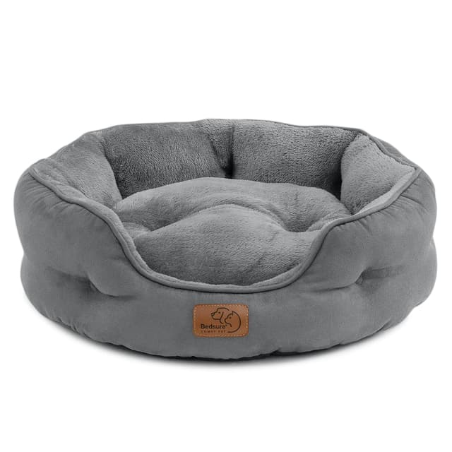 🐱🐶 BEDSURE Katzenbett waschbar Katzen Bettchen - 51x48x15cm Bett grau 🐾