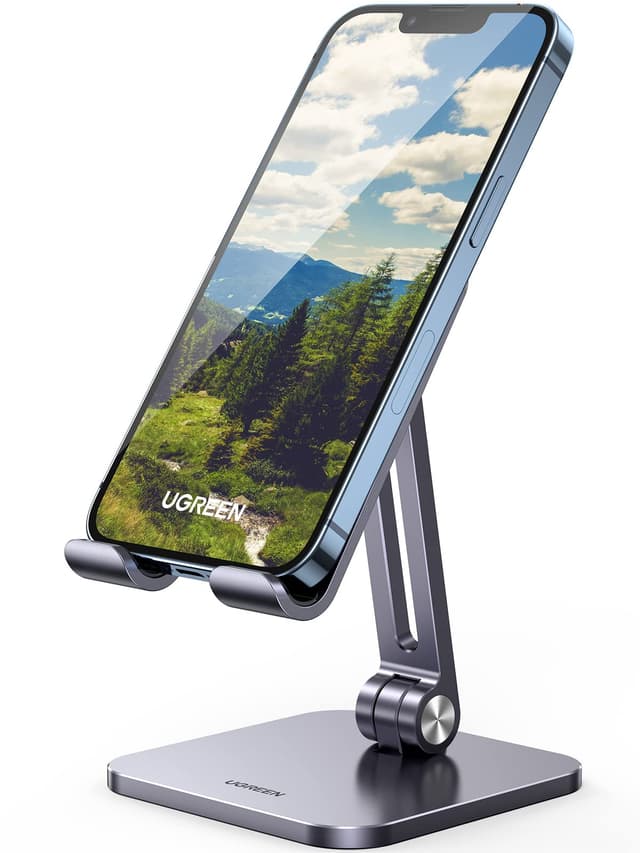 📱 UGREEN Handyhalter Tisch Aluminium Verstellbar Büro Handy Ständer Tisch 📱