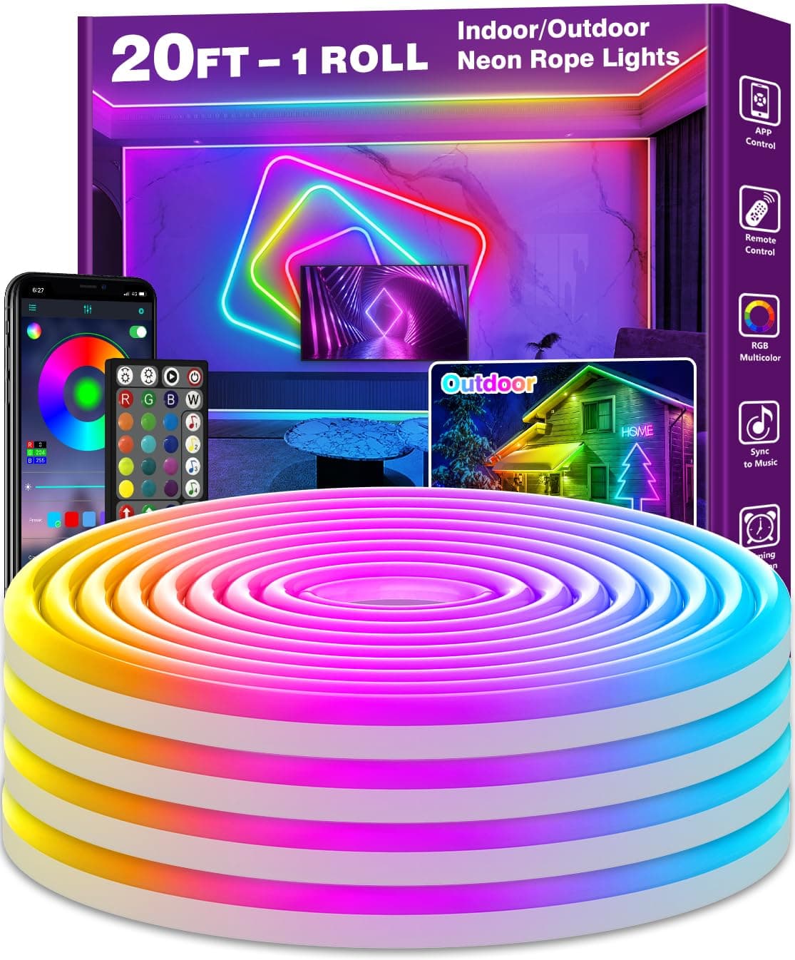 🌟 AILBTON 20ft Neon LED Strip für Gaming und Ambiente 🌈