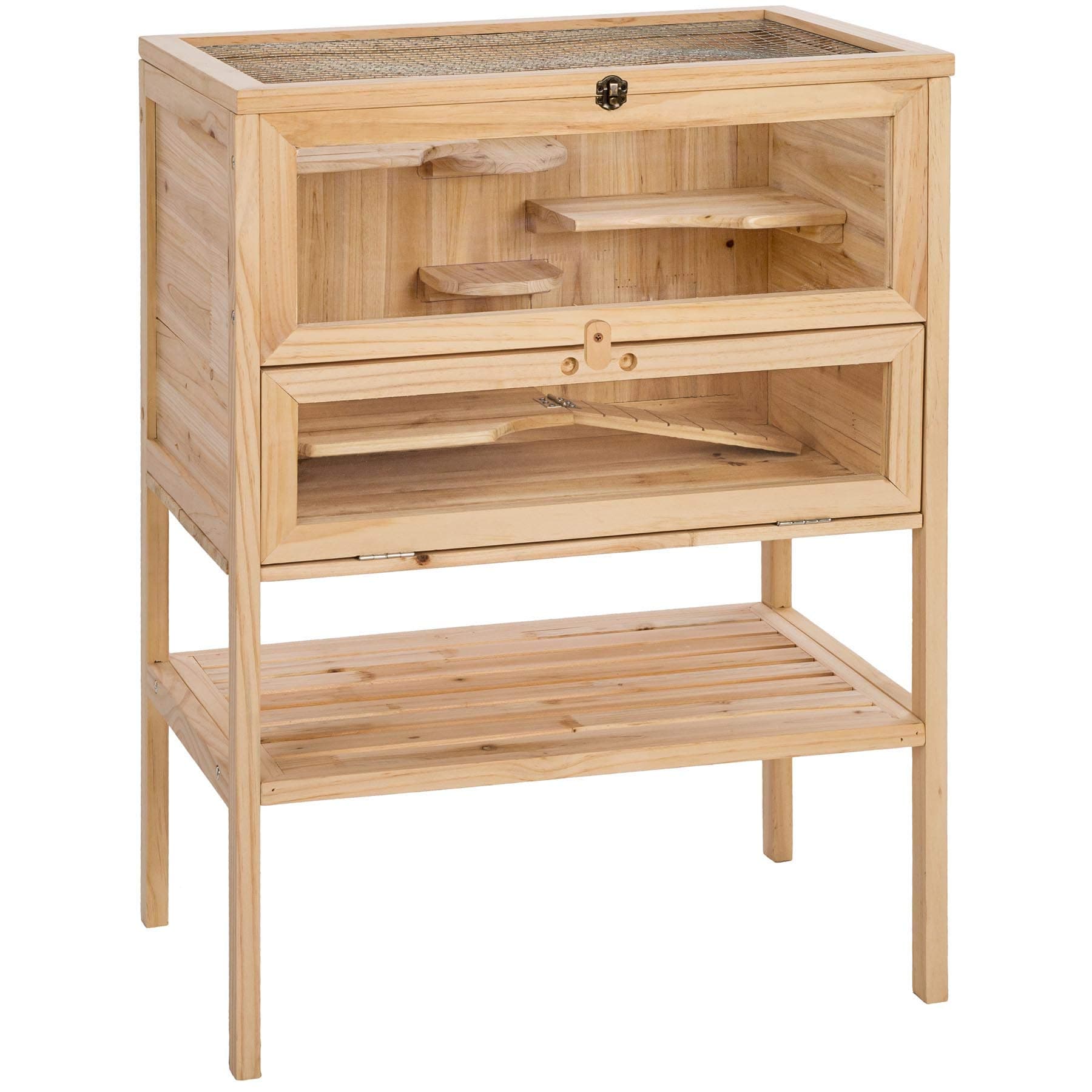 🐹🏡 Tectake 403246 Holz Hamsterkäfig mit Mehreren Etagen 🐭🐹