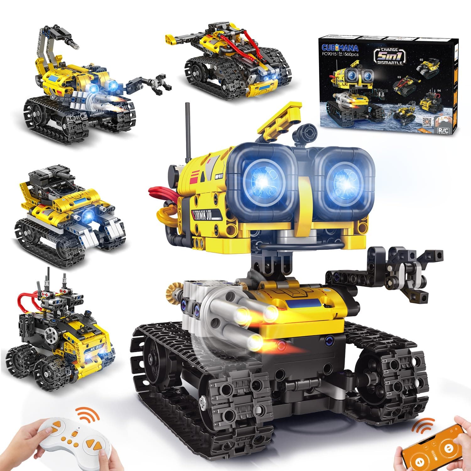 CUBIMANA Technik Roboter Bauspielzeug für Kinder - 5 in 1 🤖🎁