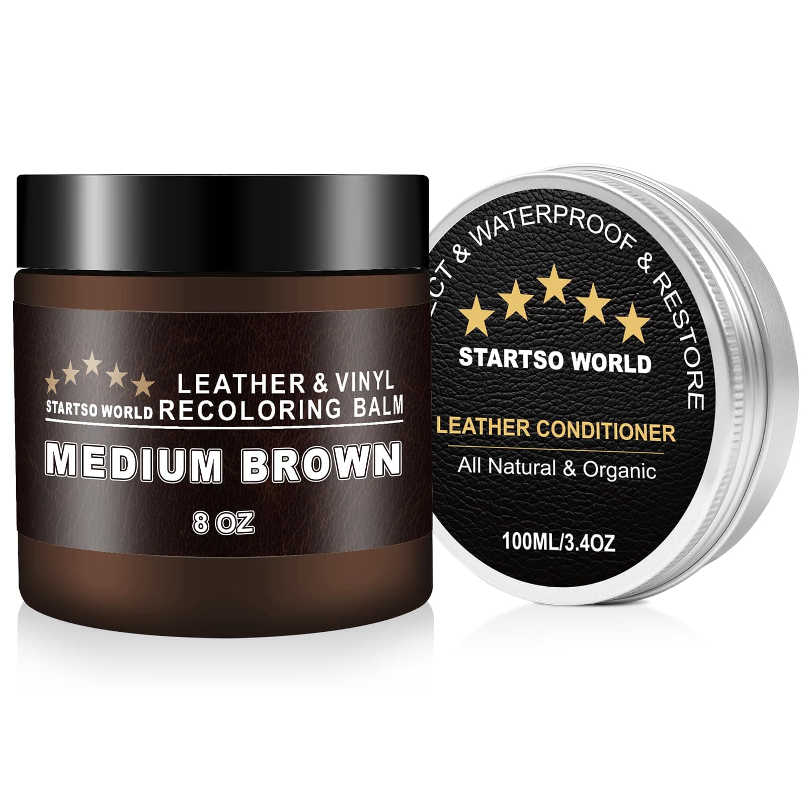 STARTSO WORLD Leder Reparatur Set Medium Braun 🛋️👞🚗
