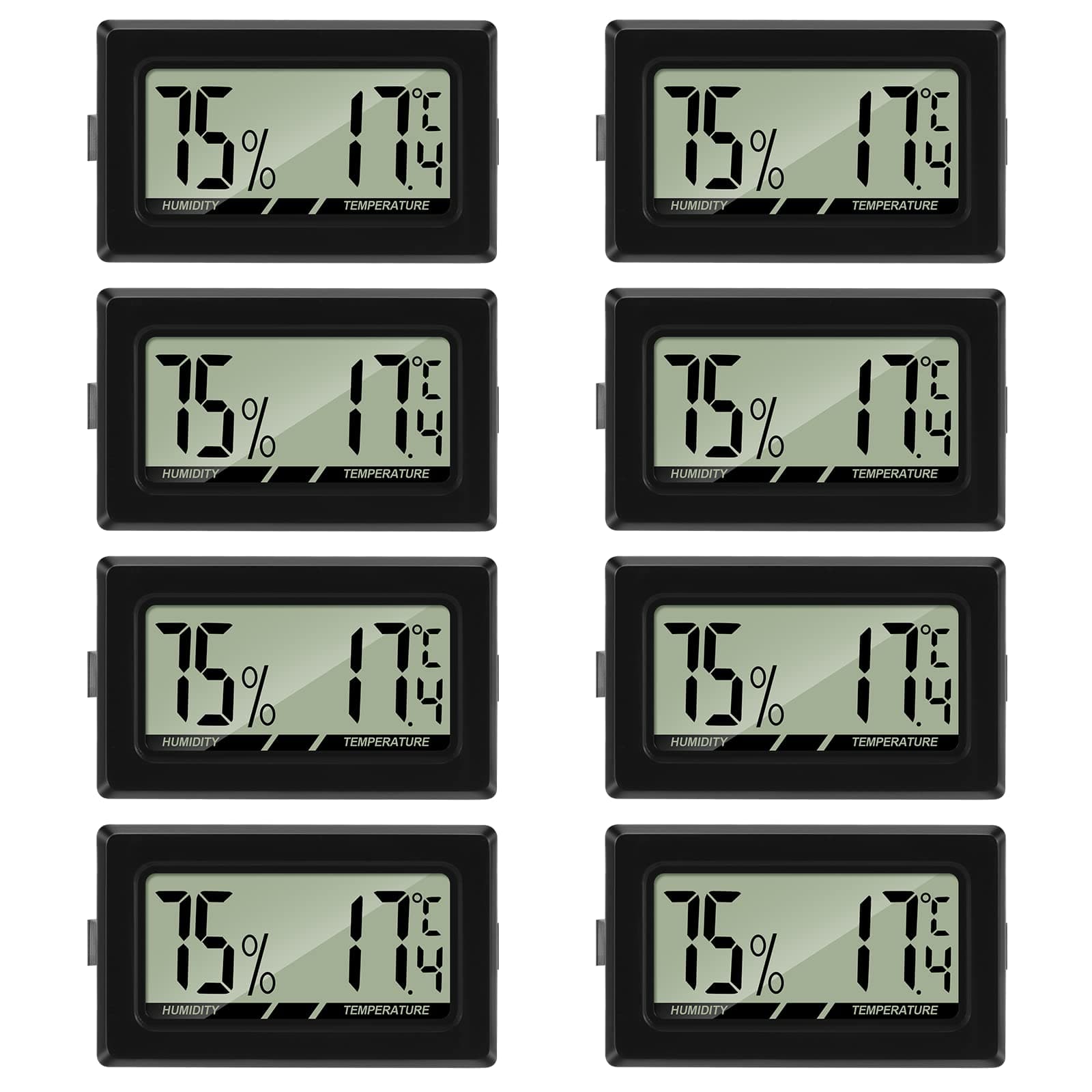 Thlevel Thermometer Hygrometer Mini Digitales Innen Thermo-Hygrometer 🌡️ Luftfeuchtigkeit Meter 🌿 luftfeuchtigkeitsmesser 8 Stücke 8PCS