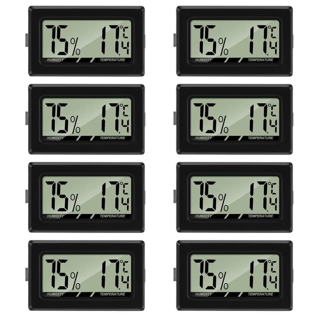 Thlevel Thermometer Hygrometer Mini Digitales Innen Thermo-Hygrometer 🌡️ Luftfeuchtigkeit Meter 🌿 luftfeuchtigkeitsmesser 8 Stücke 8PCS