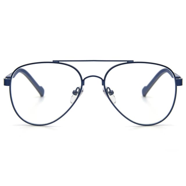 KoKoBin Vintage Metallrahmen Lesebrille Flieger Kröte Rahmen Objektiv Anti Blau Licht Damen Männer Computer Lesebrillen (Blau, 2.5) 2.5 Blau 🕶️📘