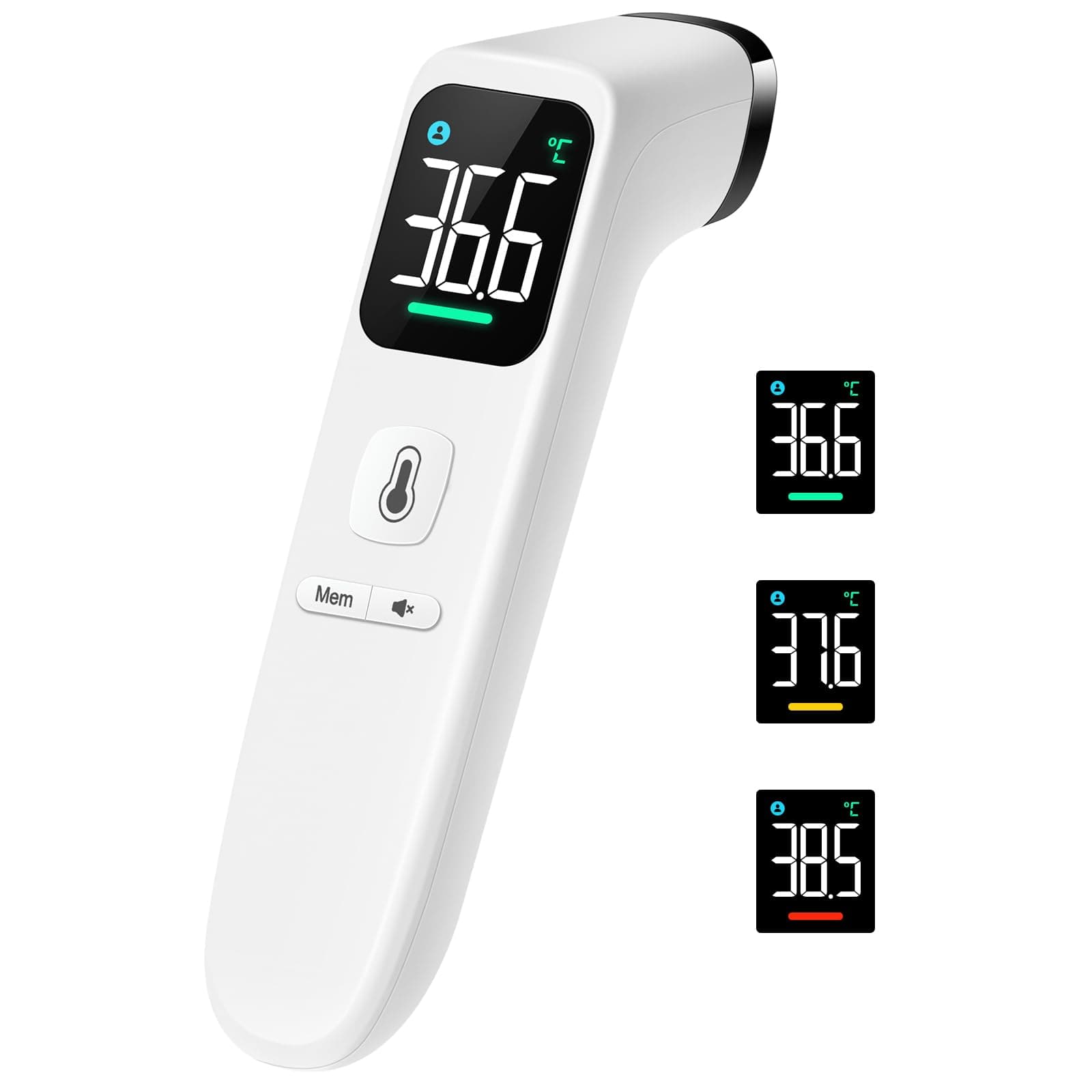 🌡️ Kontaktloses Fieberthermometer für die ganze Familie - Hohe Genauigkeit und Fieberalarm! 🚨