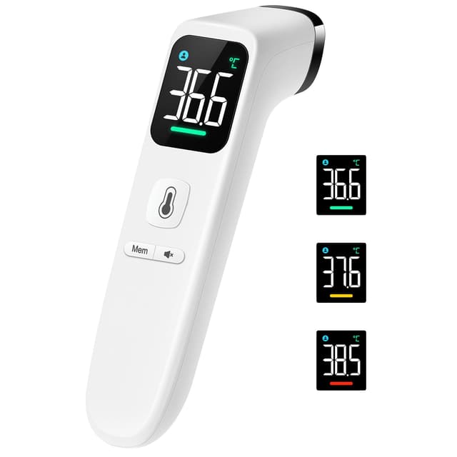 🌡️ Kontaktloses Fieberthermometer für die ganze Familie - Hohe Genauigkeit und Fieberalarm! 🚨