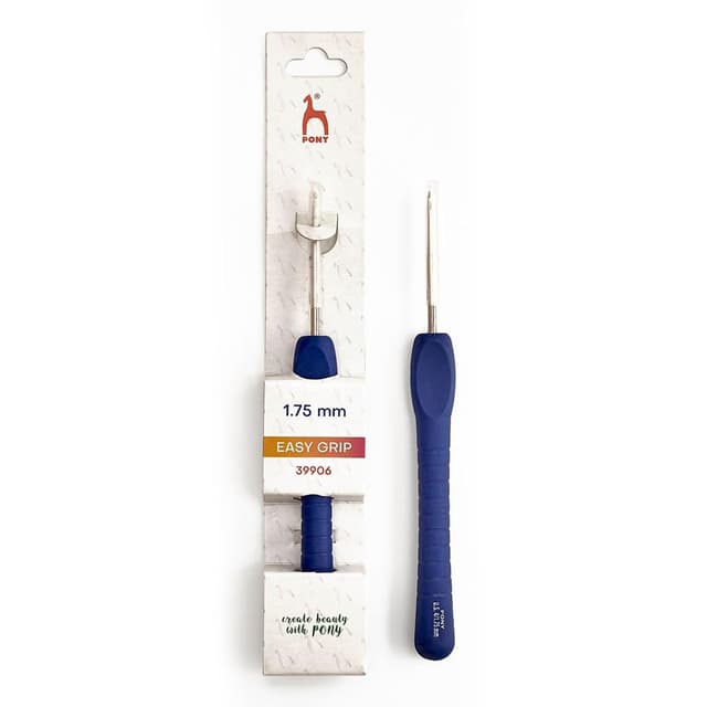 🦄🎨 Pony Easy Grip Häkelnadel Stahl 1,75mm - 1Stk (14cm, 1.75mm) - Riesige Ersparnis!