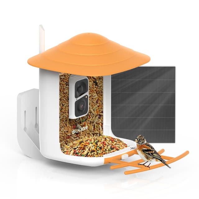 🦜📸 Vogelhaus mit Kamera SOLIOM BF09 Solar Vogelhaus Camera für Wildvögel Futterstationen
