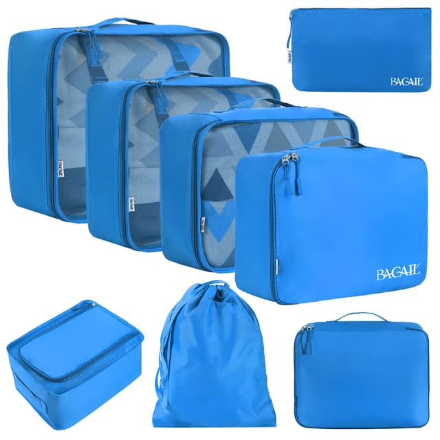 BAGAIL 8 Teilige Packwürfel Set für Urlaub und Reisen 🧳🌍