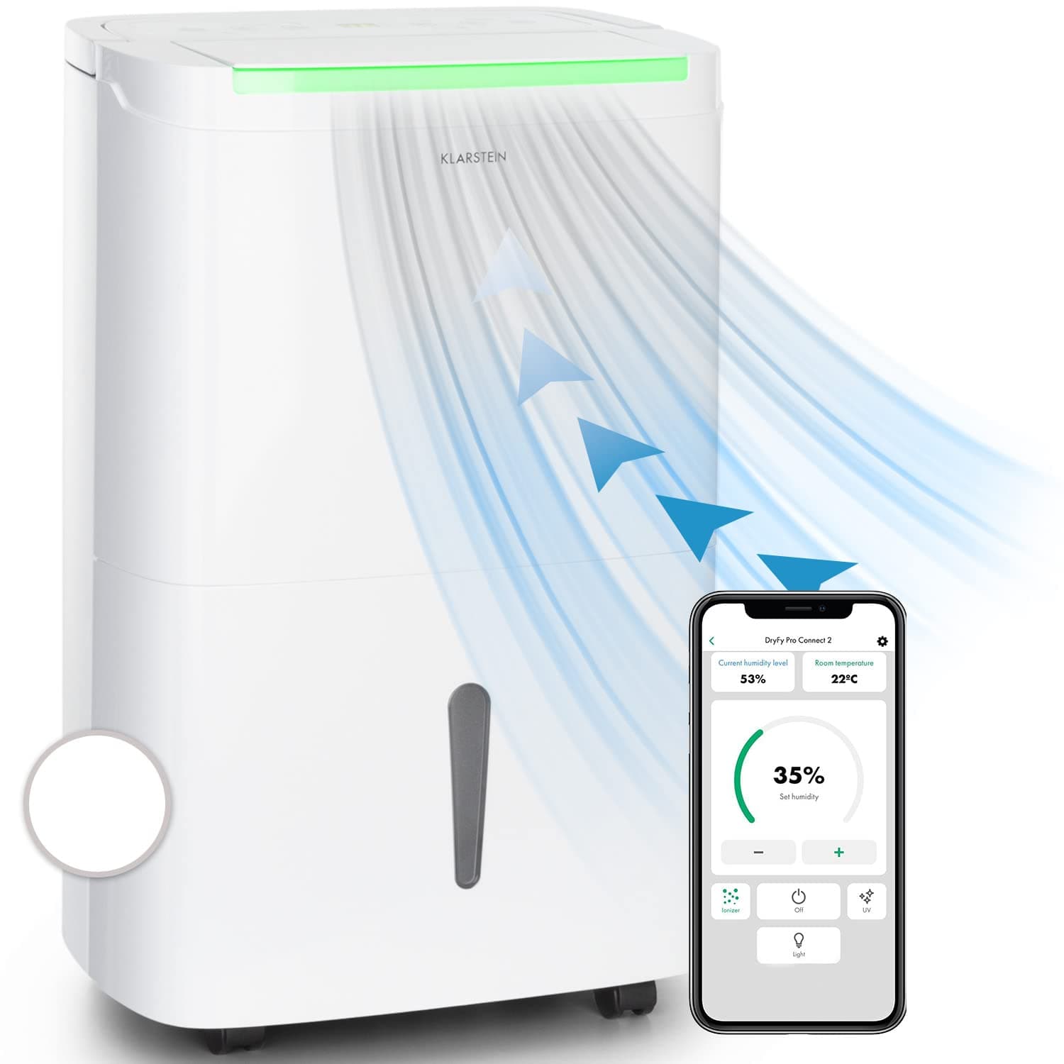 🌬️ Klarstein DryFy Connect Luftentfeuchter Dehumidifier 40 L - WiFi-Schnittstelle