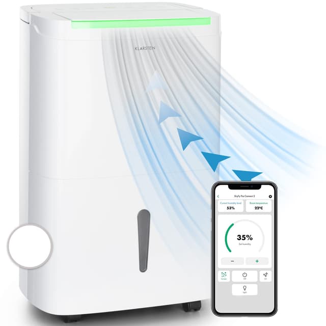 🌬️ Klarstein DryFy Connect Luftentfeuchter Dehumidifier 40 L - WiFi-Schnittstelle