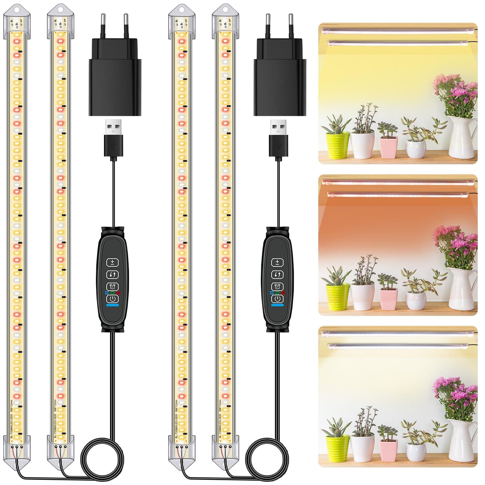 2er-Pack 2 Stäbe Pflanzenlichtstreifen 🌿🌞