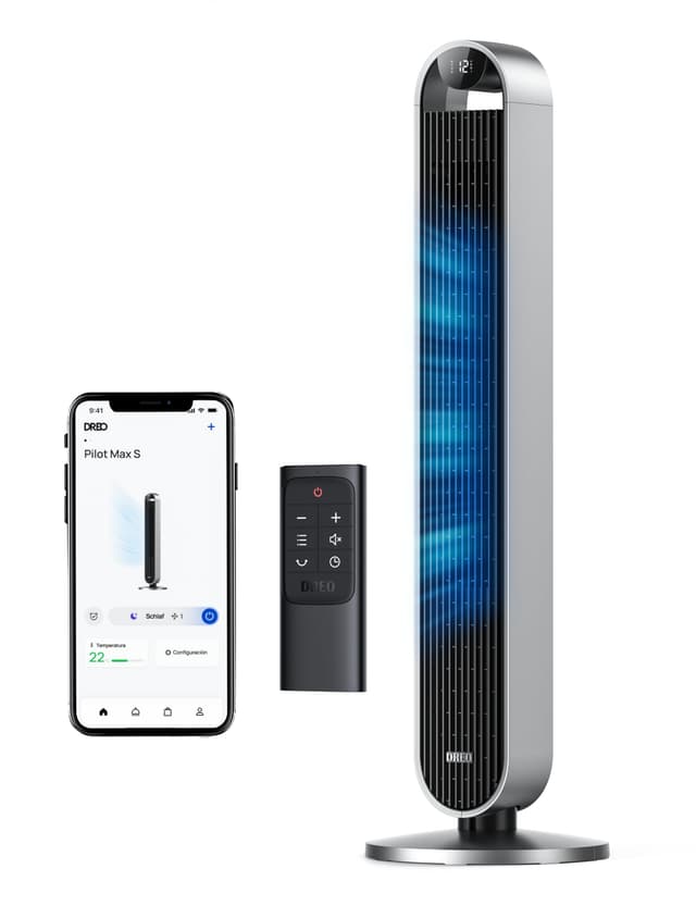 🌀🌬️ Dreo 25dB leiser Smart Turmventilator mit Sprachsteuerung, WiFi Alexa Ventilator, APP Steuerung 🌀🌬️