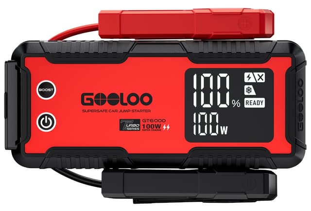 🚗 GOOLOO GT6000 Starthilfe Powerbank - 6000A Peak Ultar Sicher Zweiwege-Schnellladegerät