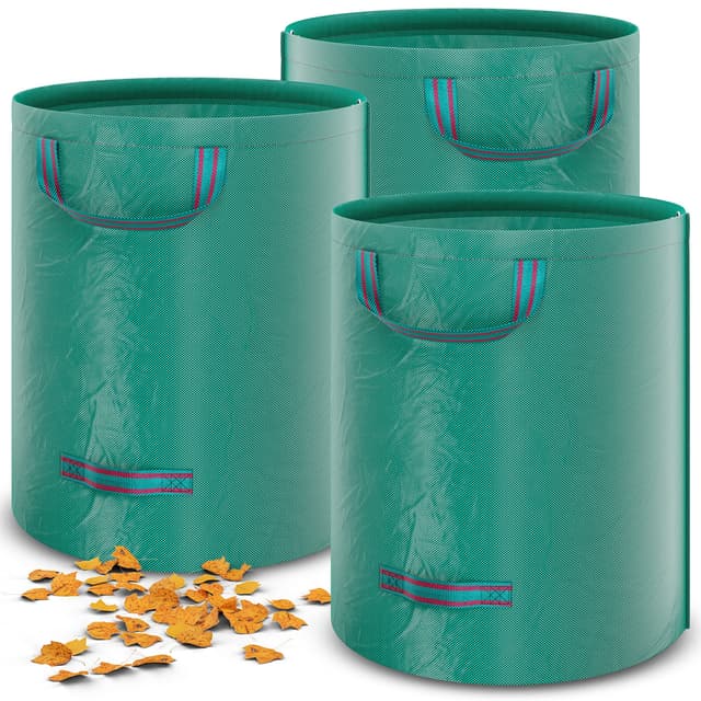 🌿 Alaskaprint 3x Gartenabfallsack 272 Liter - Stabil, Wasserdicht, UV-Beständig 🌳