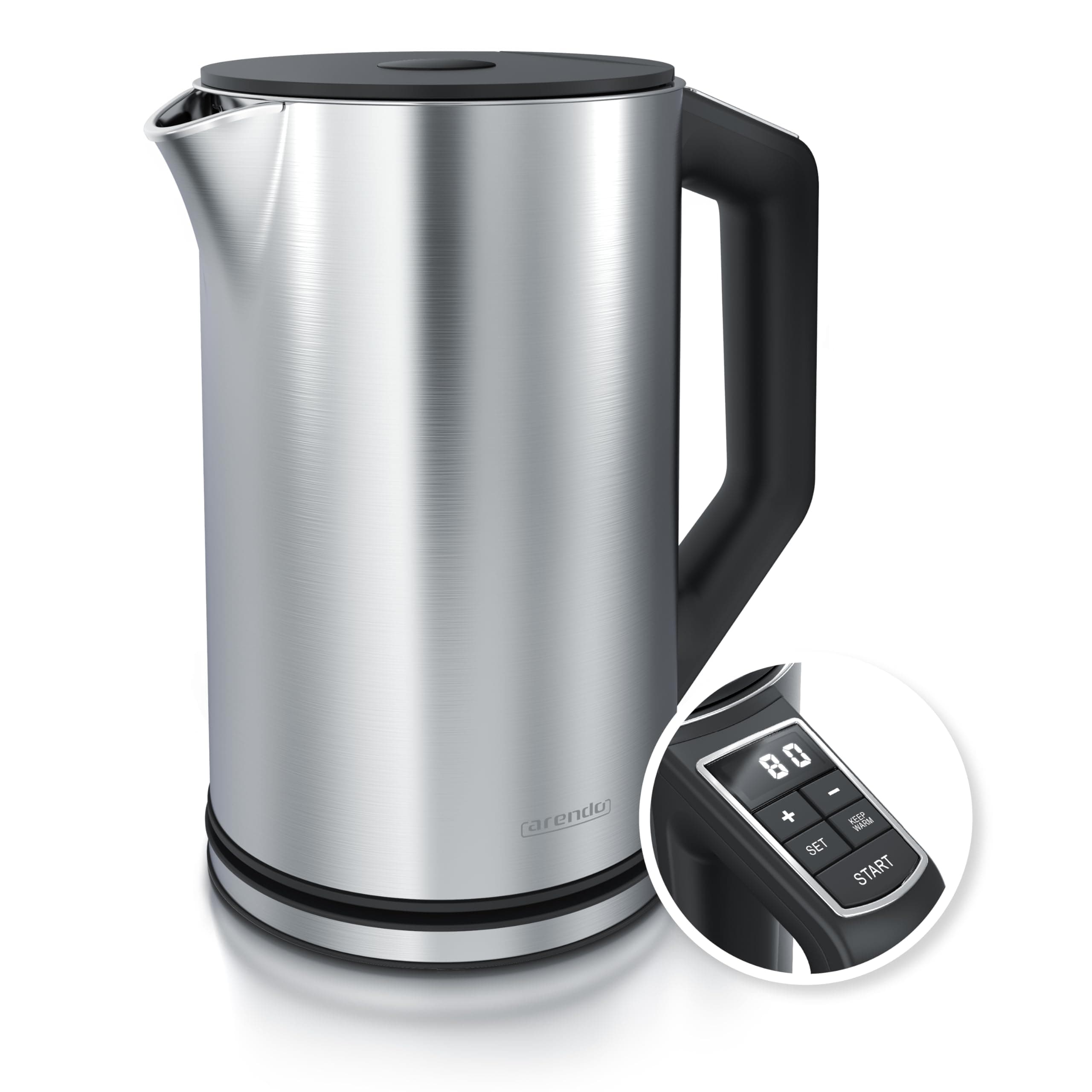 Arendo ELEGANT Edelstahl Wasserkocher 🍵🔥 | BPA-frei und Umweltfreundlich