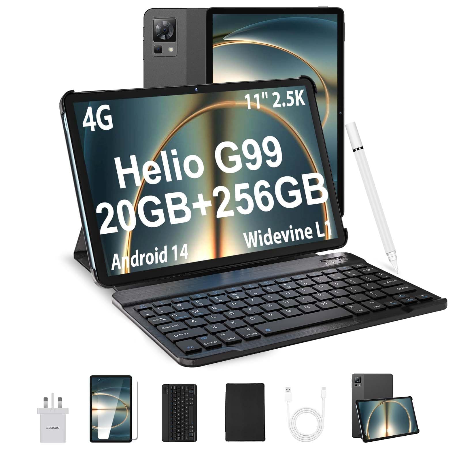 DOOGEE T35 Tablet mit Tastatur und Stift Android 14 Tablet 11 Zoll Helio G99 Tablet PC