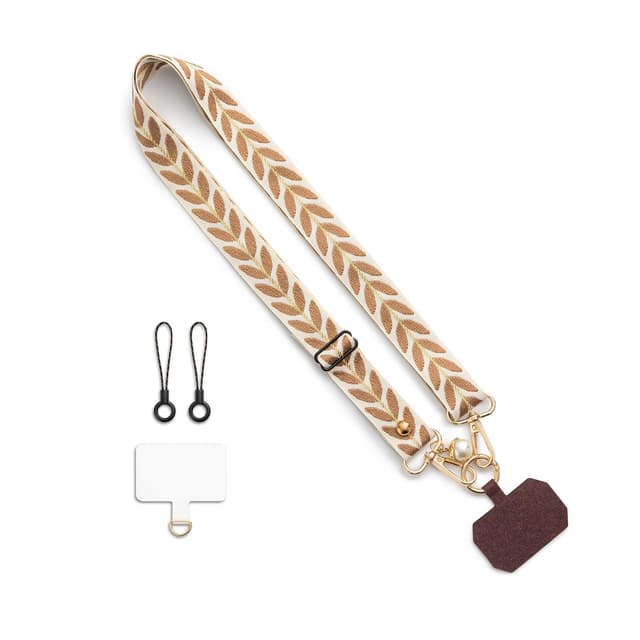CHUQING Handykette Universal Handyband zum Umhängen 📱🔑 Braun-06
