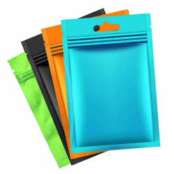 🌟 Super Deal! 120 Stück Aluminiumfolie Zip Lock Bags für Süßigkeiten, Kekse, Nüsse (4 Farben) 🌈