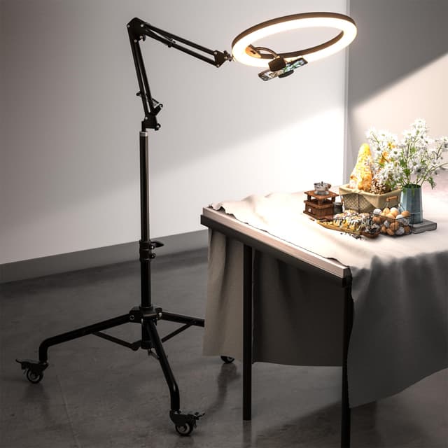 🌟 UBeesize Ringlicht mit Stativ, 12 Zoll Selfie Ringlicht Riemenscheibe Stil 📸