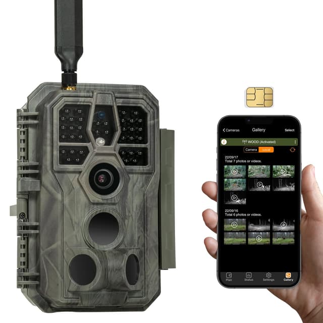 📸🌙 GardePro X50 4G LTE Wildkamera mit SIM-Karte und App, 48MP 1296P H.265 Video, No Glow Nachtsicht Bewegungsmelder
