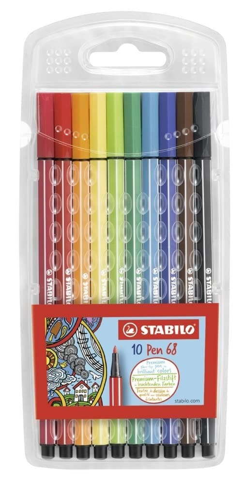 🌈 STABILO Premium-Filzstift 10er Pack - 10 Farben 🖊️
