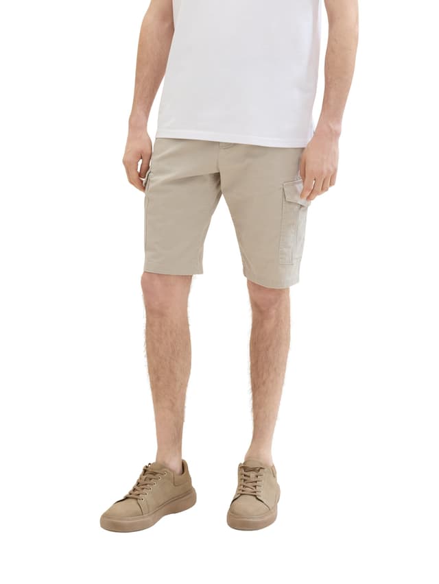 TOM TAILOR Herren Relaxed Fit Cargo Shorts 28 34671 - Beige Structure Print 🩳🌞