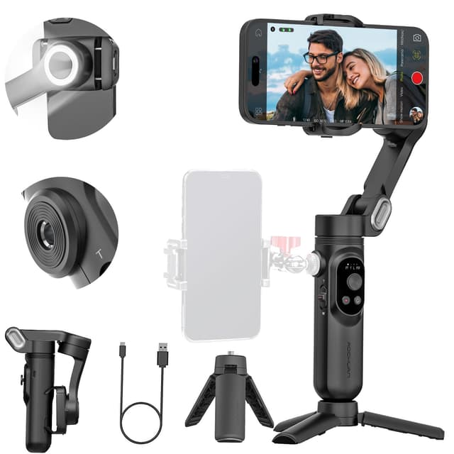 📱 AOCHUAN 3-Achsen-Gimbal-Stabilisator für iPhone 16/15 Pro Android 🌟