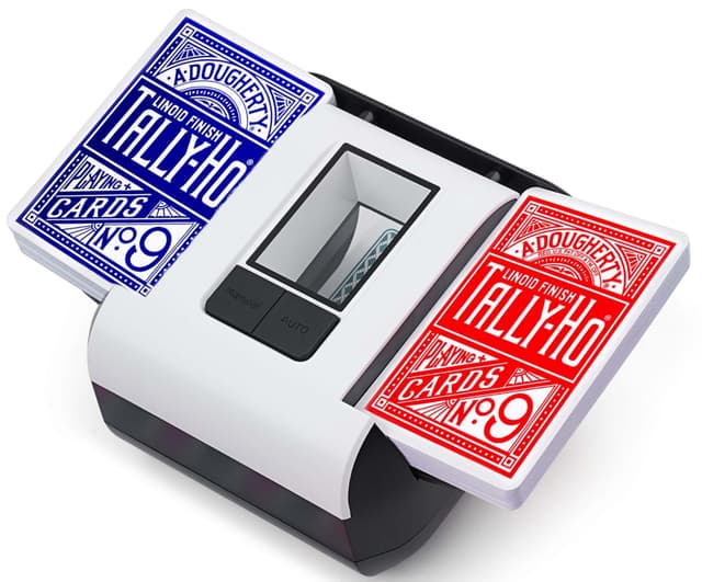 🃏 OBLITZON Automatischer Kartenmischer 🎲 Elektrische Kartenmischmaschine für 1-2 Decks 🃏