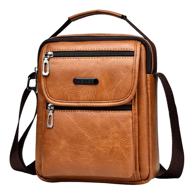 👜 A-QMZL Herren Umhängetasche - Vintage PU Leder Handytasche