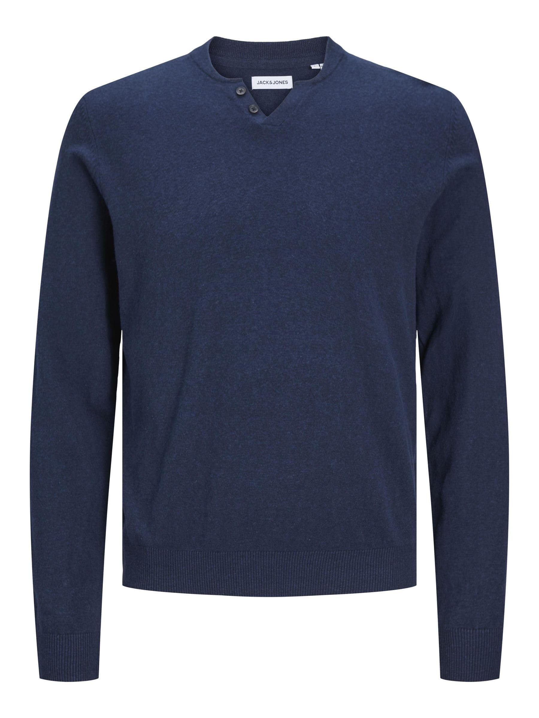 🔥 SALES-ANGEBOT! JACK & JONES Herren Jjeemil Knit Split Neck Sn Strickpullover XS Navy Blazer