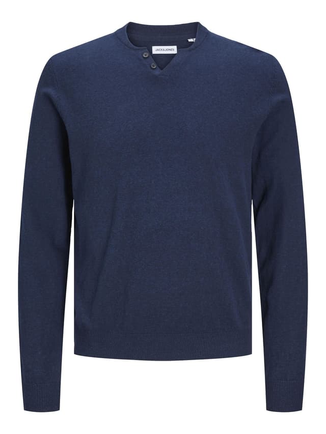 🔥 SALES-ANGEBOT! JACK & JONES Herren Jjeemil Knit Split Neck Sn Strickpullover XS Navy Blazer
