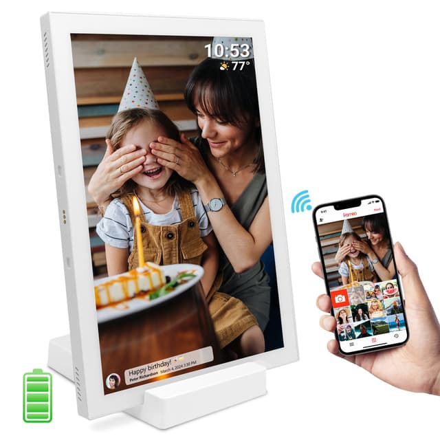 🖼️📸 YENOCK Frameo Digitaler Bilderrahmen 10,1 Zoll 32GB HD IPS Touchscreen 📸🖼️