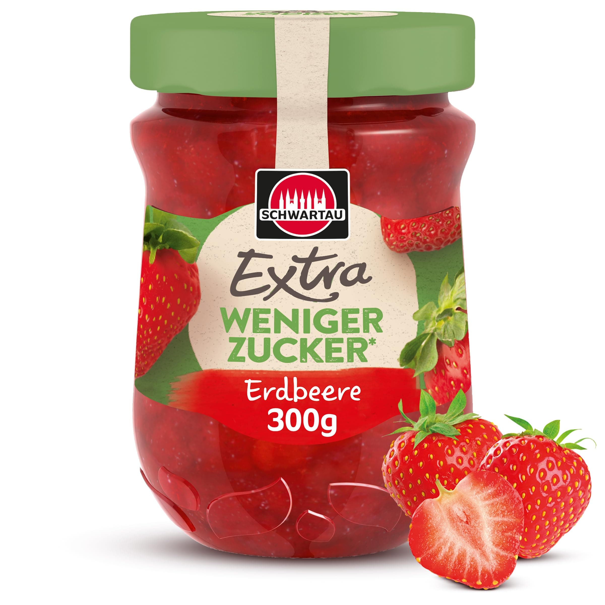 🍓 Schwartau Extra Weniger Zucker Erdbeere 300g - 30% weniger Zucker!