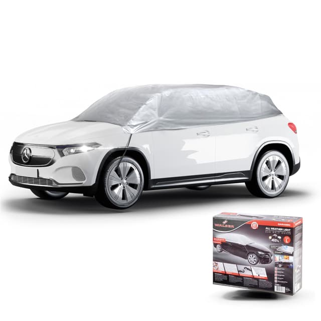 🚗 WALSER Autoabdeckung All Weather Light Halbgarage Größe L hellgrau - Angebot