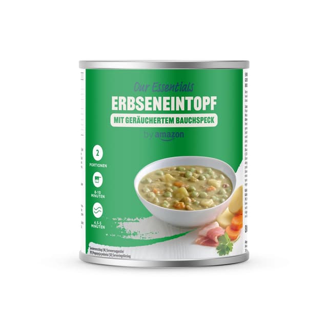 🌟 Mega-Angebot: Amazon Erbseneintopf mit geräuchertem Bauchspeck, 800g Packung